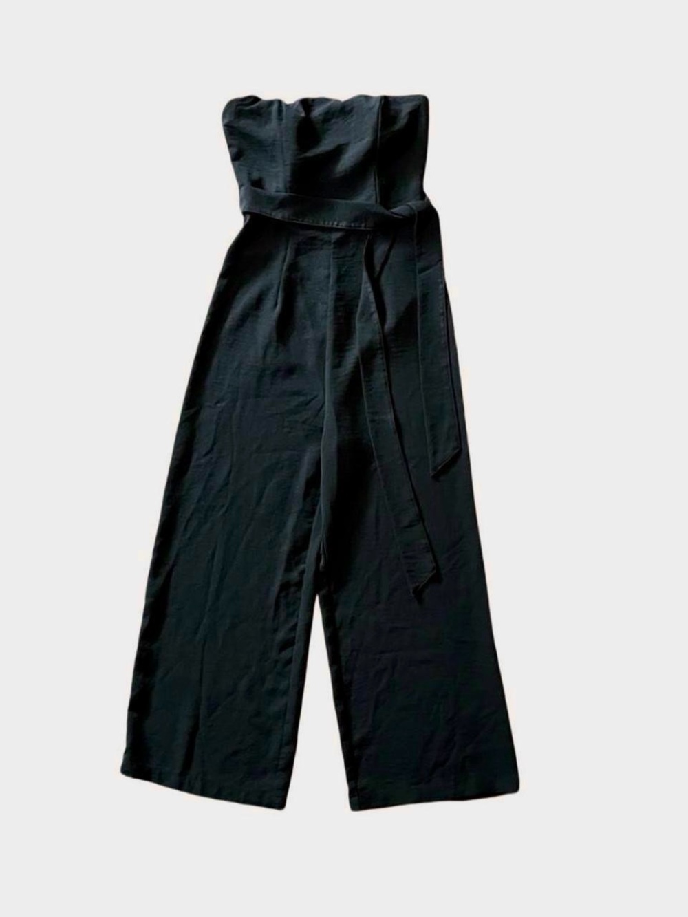 Princess Polly Black Strapless Wide Leg Jumpsuit 0